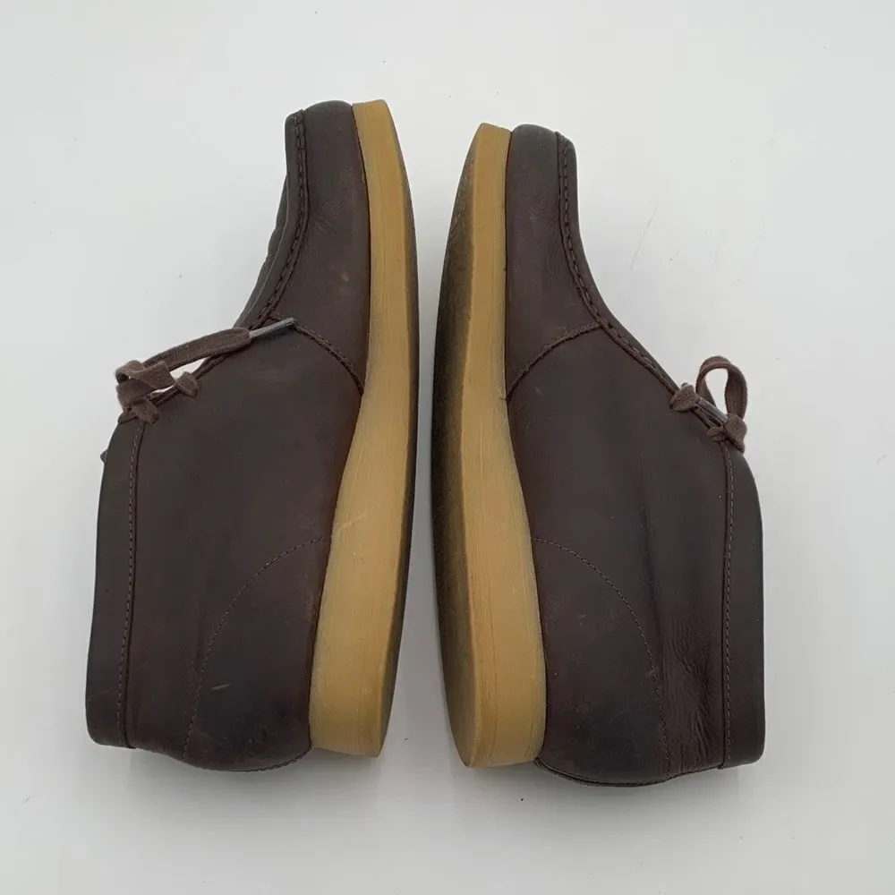 Clarks Wallabee brown leather chukka boots men’s size 10